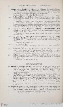Militärkostüme (Nr. 326 - 339)