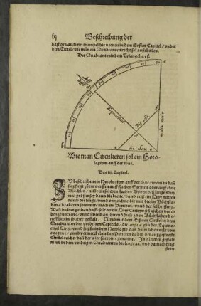 Wie man Circulieren sol ein Horologium auff der ebne. Das iii. Capitel.