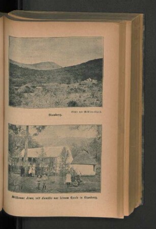 Missionar Franz mit Familie vor feinem Hause in Blauberg.