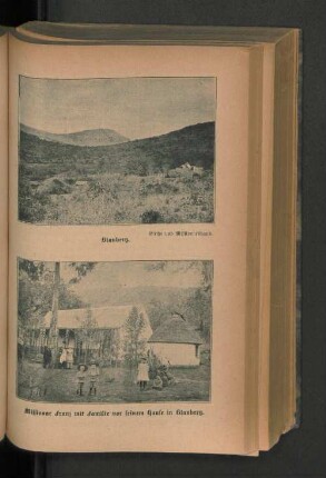 Missionar Franz mit Familie vor feinem Hause in Blauberg.