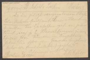Brief an B. Schott's Söhne : 06.09.1900