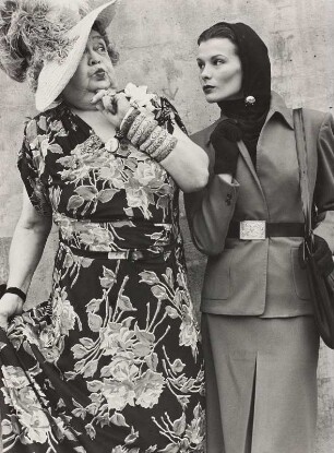 Modeaufnahme, Modelle Bowery-Sängerin und Rone Compton (Mademoiselle)