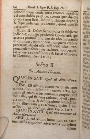 Sectio II. De Actibus Humanis.