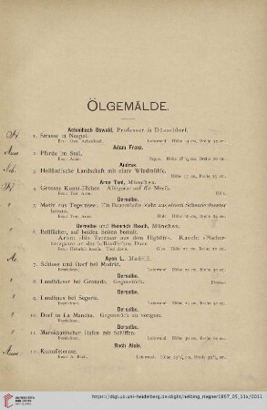Ölgemälde [Nr. 1-304]