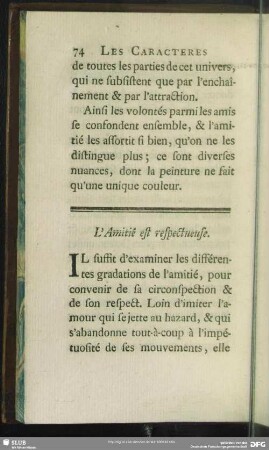 L' Amitié est respectueuse