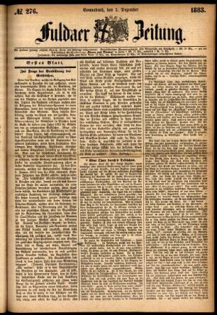 Ausgabe vom Samstag, den 01. Dezember 1883.