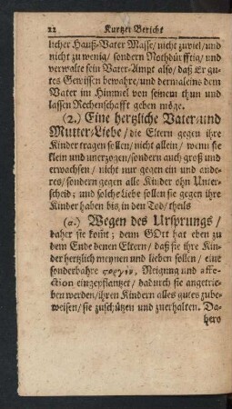 (2.) Eine hertzliche Vater- und Mutter-Liebe ...