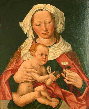 Maria mit Kind - linker Flügel eines Diptychons