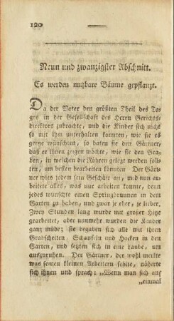 Neun und zwanzigster Abschnitt. Es werden nutzbare Bäume gepflanzt