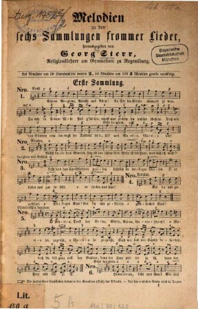 Hundert frommer Lieder : 6 Sammlungen, 2