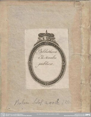 Exlibris: Bibliotheca Electoralis publica