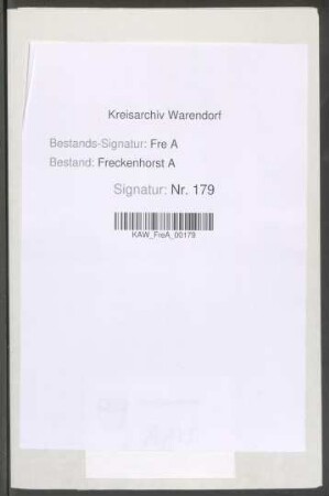 Rechnungsbelege Kirchspiel Ostenfelde