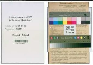 Entnazifizierung Alfred Brueck , geb. 16.03.1913 (Angestellter)