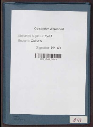 Belege zu den Oelder Kirchspielrechnungen