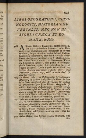 243-266, Libri Geographici, Chronologici, Historia Universalis, nec non Historia Graeca et Romana