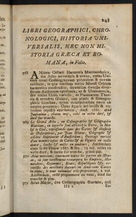 243-266, Libri Geographici, Chronologici, Historia Universalis, nec non Historia Graeca et Romana