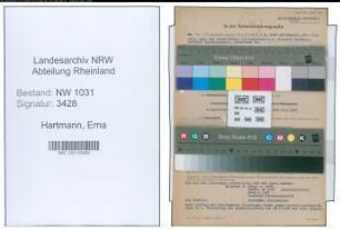 Entnazifizierung Erna Hartmann , geb. 09.02.1910 ()