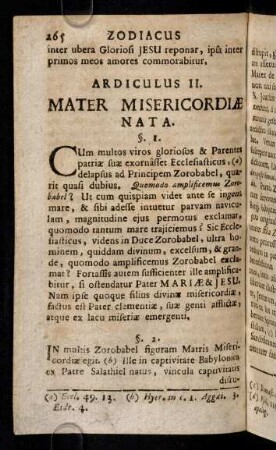 265-289, Articulus II. Mater Misericordiae Nata.