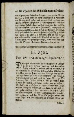III. Theil. Von den Schulübungen insonderheit.