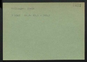 Villinger, Erwin
