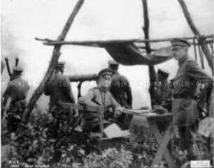 General von Karl Wenninger mit seinem Stab in Rumänien