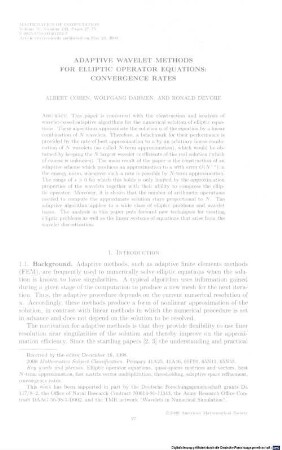 Adaptive wavelet methods for elliptic operator equations: convergence rates