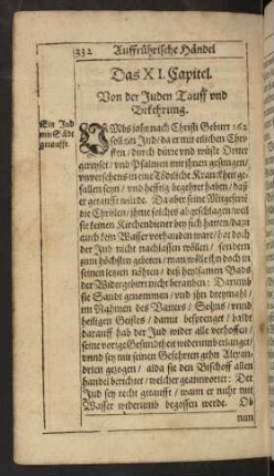 Das XI. Capitel. Von der Juden Tauff und Bekehrung.