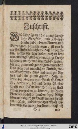 Zuschrift.
