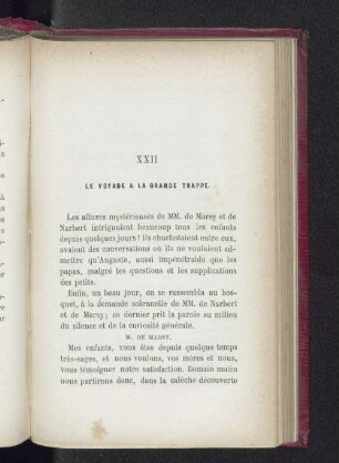XXII Le voyage à la grande Trappe.