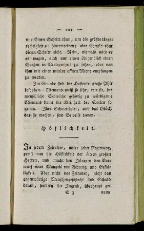 Höflichkeit.
