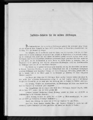 Aufsichts-Behörde für die milden Stiftungen.