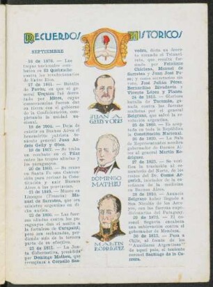 Recuerdos históricos