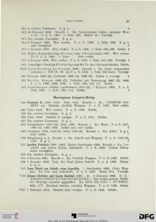 Herzogtum Liegnitz-Brieg (Nr. 623-816)