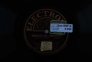 Monolog aus "Rigoletto" : Gleich sind wir beide / (Verdi)