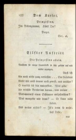 Eilfter Auftritt. Die Prinzessinn allein