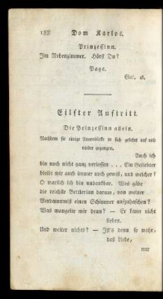 Eilfter Auftritt. Die Prinzessinn allein