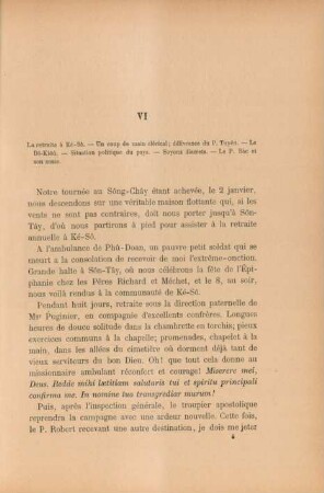 VI. La retraite à Ke-So ...