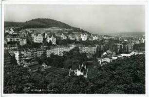Karlsbad. Gartenzeile über die Sprudel-Kolonnade