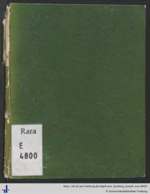 Einband (Aus: UB Freiburg, E 4800)