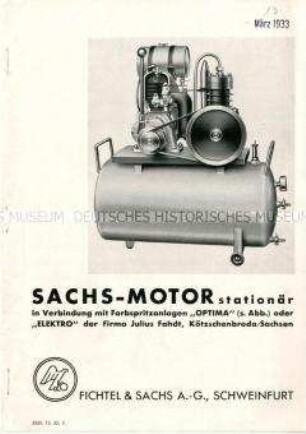 Stationäre Sachs-Motoren für Farbspritzanlagen