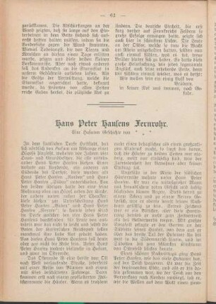 Hans Peter Hansens Fernrohr. Eine Husumer Geschichte von ***
