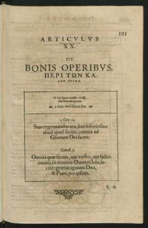 Articulus XX. De Bonis Operibus ...