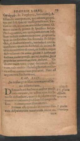 Cap. XXIV. De tribus gradibus communicationis Idiomatum.