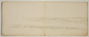 Studie mit Kühen - Landschaft mit Herrenhaus und Kirche