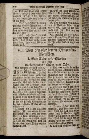 VII. Von den vier lezten Dingen des Menschen.
