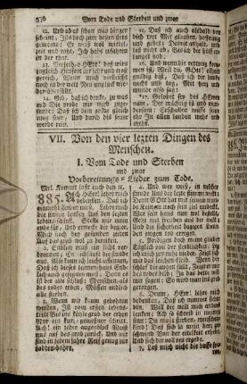 VII. Von den vier lezten Dingen des Menschen.