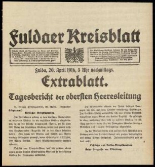 Ausgabe vom Donnerstag, den 20. April 1916.
