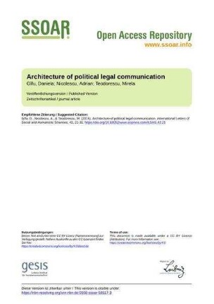 Architecture of political legal communication
