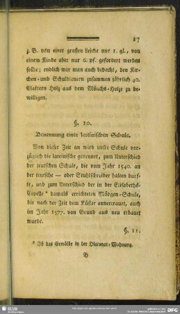 §. 10. Benennung einer lateinischen Schule