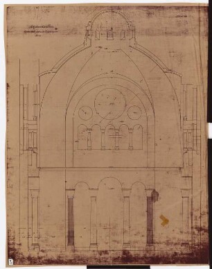 Königliches Residenzschloss Posen, Posen: Querschnitt durch die Kapelle 1:20